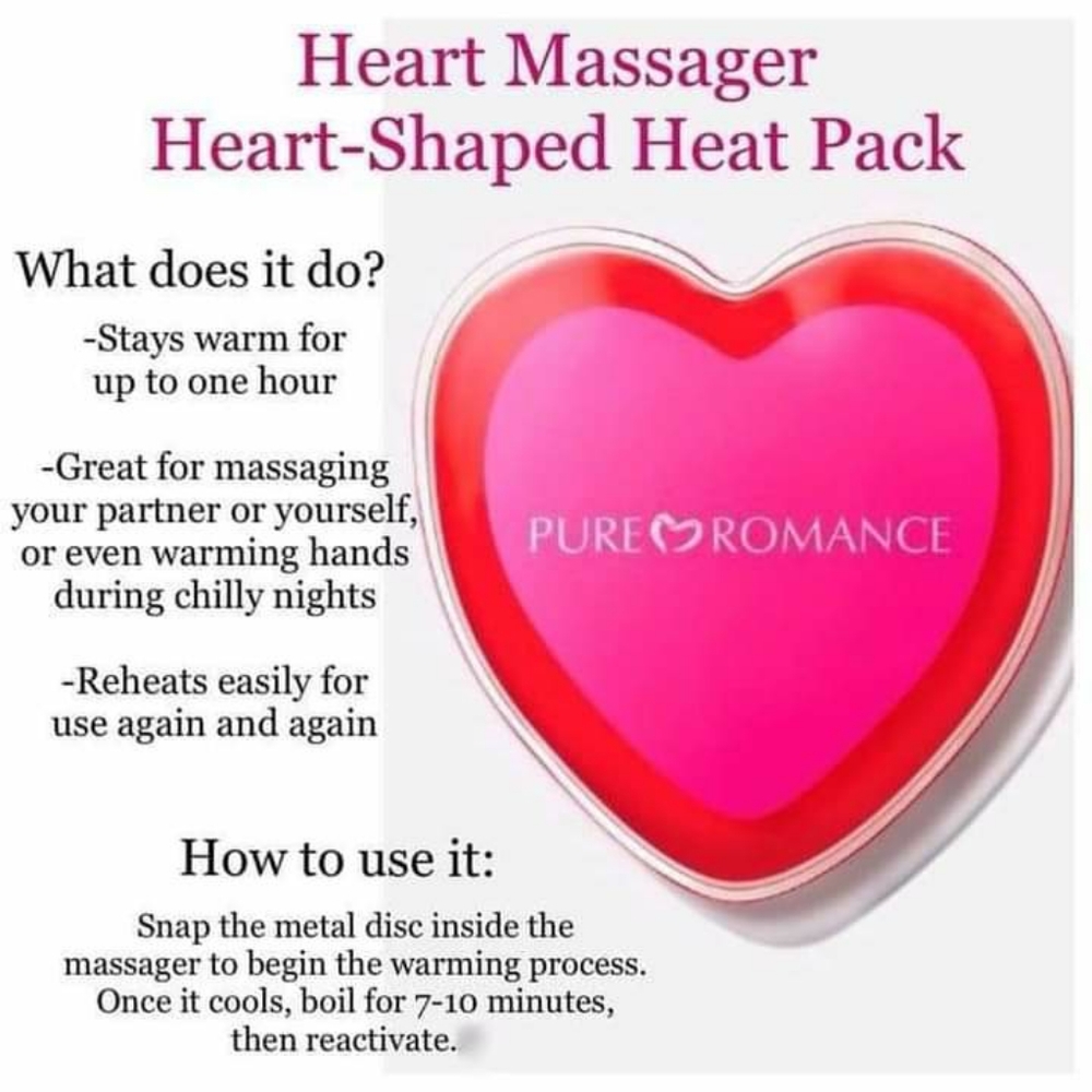 Heart shaped  heating pad.